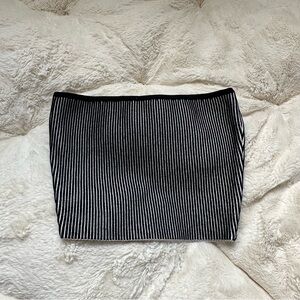 Aritzia Babaton White Black Tube Top XS